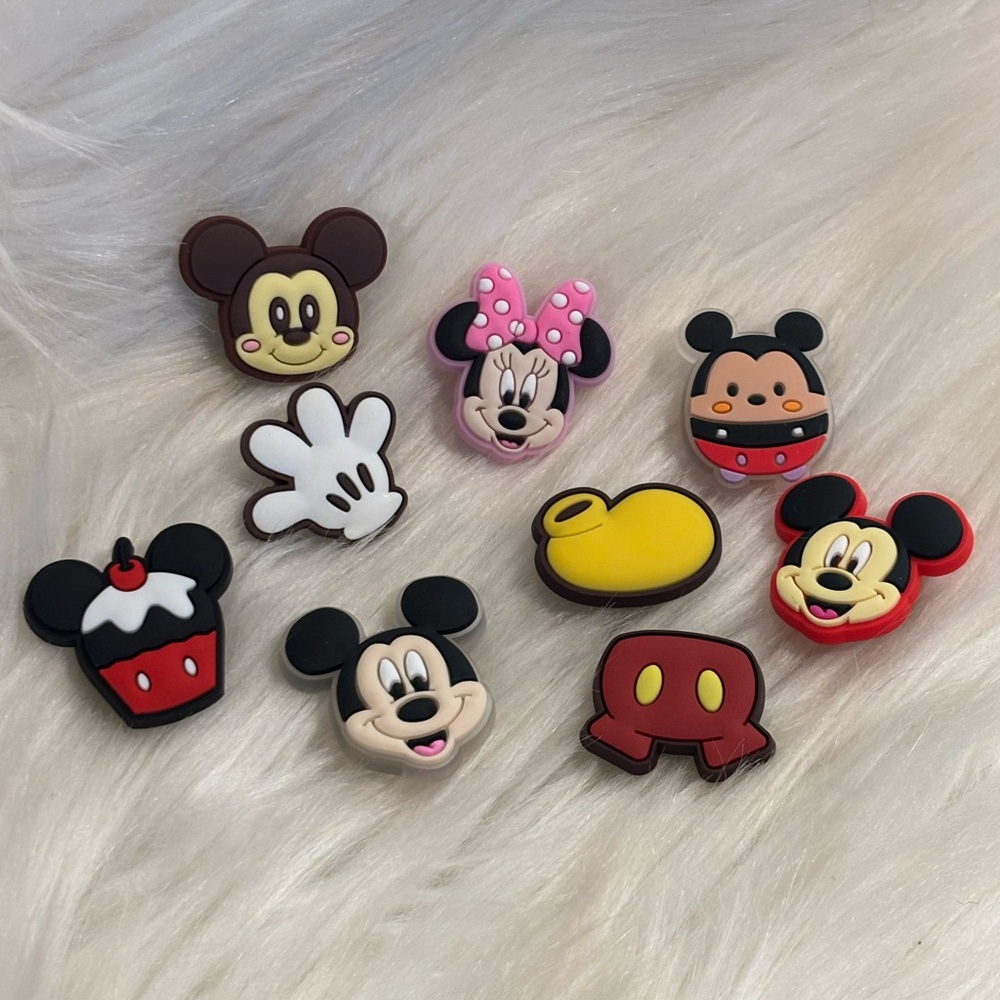 Assorted Mouse Croc Charms set of 9